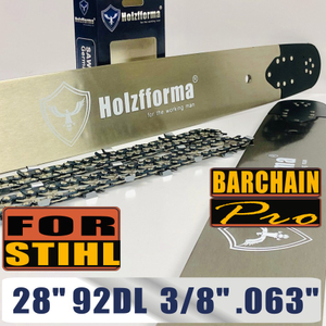 Holzfforma® 28inch Guide Bar & Full Chisel Saw Chain Combo 3/8 .063 92DL For Stihl MS361 MS362 MS380 MS390 MS440 MS441 MS460 MS461 MS660 MS661 MS650