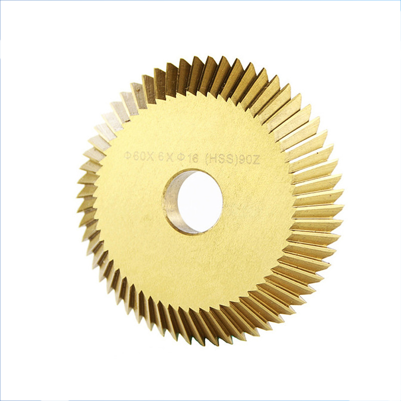 60mm/70mm Titanium Coated Circular Saw Blade 90T Single-sided/Double-sided Tooth For Most Horizontal Key Cutting Machine