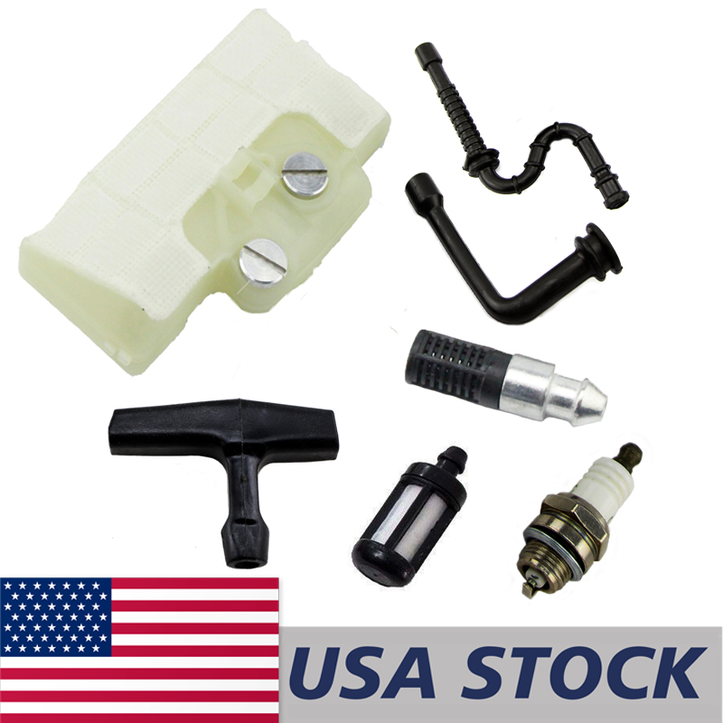 US STOCK - Air Filter Fuel Oil Line Filter Spark Plug Starter Handle Combo For Stihl MS290 029 Chainsaw 2-4 Days Delivery Time Fast Shipping For US Customers Only