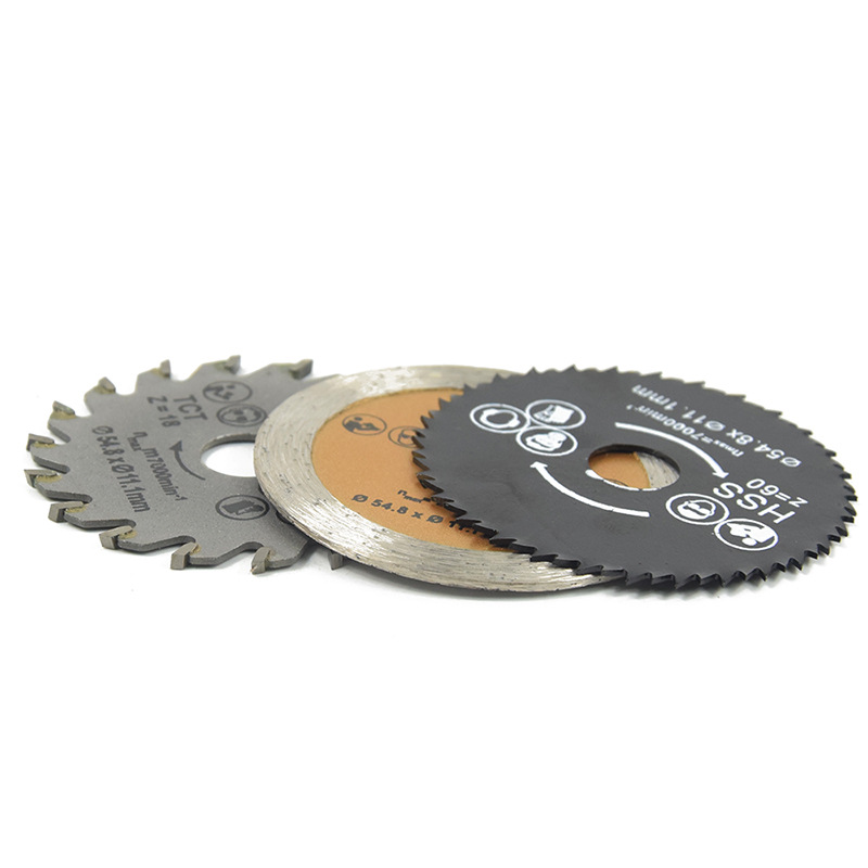 3pcs 54.8mm Circular Saw Blade HSS Mini Wood Circular Saw Blade Cutting Blade Rotary Tool