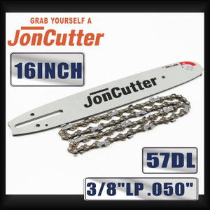 16 inch 3/8 LP .050 57DL Saw chain and Guide Bar Combo For JonCutter G3800 Chainsaw