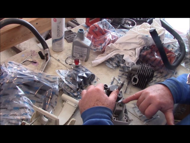 Farmertec/Huztl MS360 chainasw, Unboxing & Assemble Cases, Cylinder, Bar Oil Pump, and Muffler