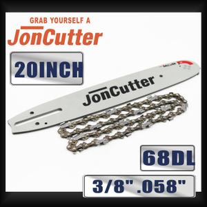 20 inch 3/8 .058 68DL Saw chain and Guide Bar Combo For JonCutter G5800 Chainsaw
