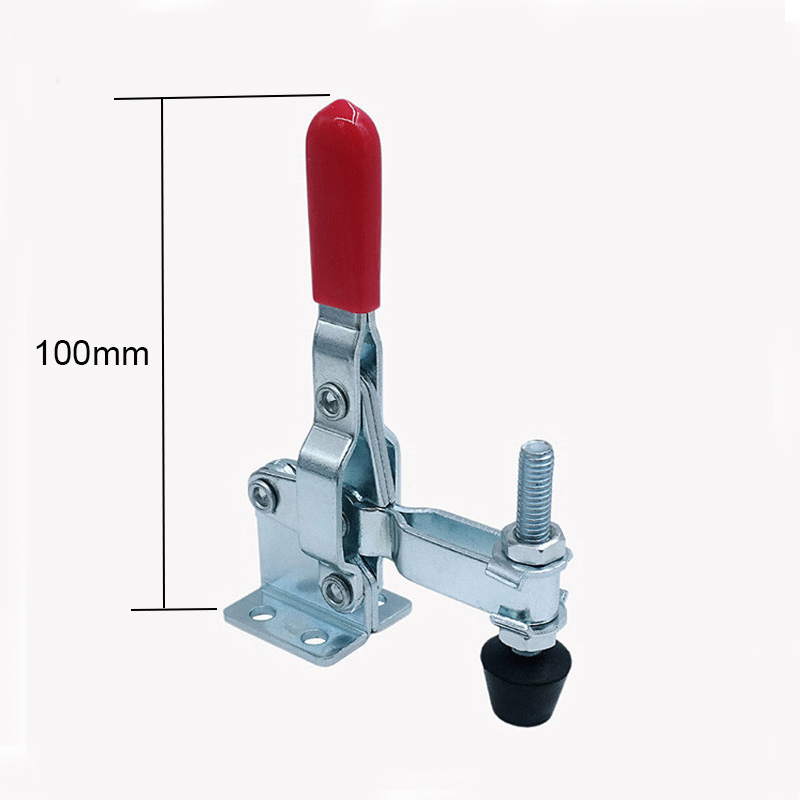 GH-102-B Toggle Clamp Metal Vertical Type Adjustable Fast Hand Clamp Quick Release Hand Tool Holding Capacity 100kg