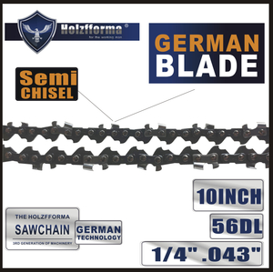 Holzfforma® 1/4'' .043'' 10inch 56DL Semi Chisel Chainsaw Saw Chain Replaces Stihl# 3670 005 0056 71PM3 56