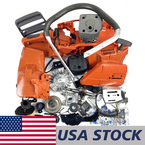 US STOCK - Complete Repair Parts For Holzfforma G372XP Husqvarna 372XP Chainsaw Crankcase Engnie Motor Cylinder Crankshaft Fuel Tank Ignition Coil Carburetor Muffler High Type Air Filter Cover 2-4 Days Delivery Time Fast Shipping For US Customers Only